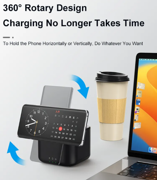 FusionDock™ 4-in-1 Wireless Charging Station with Speaker